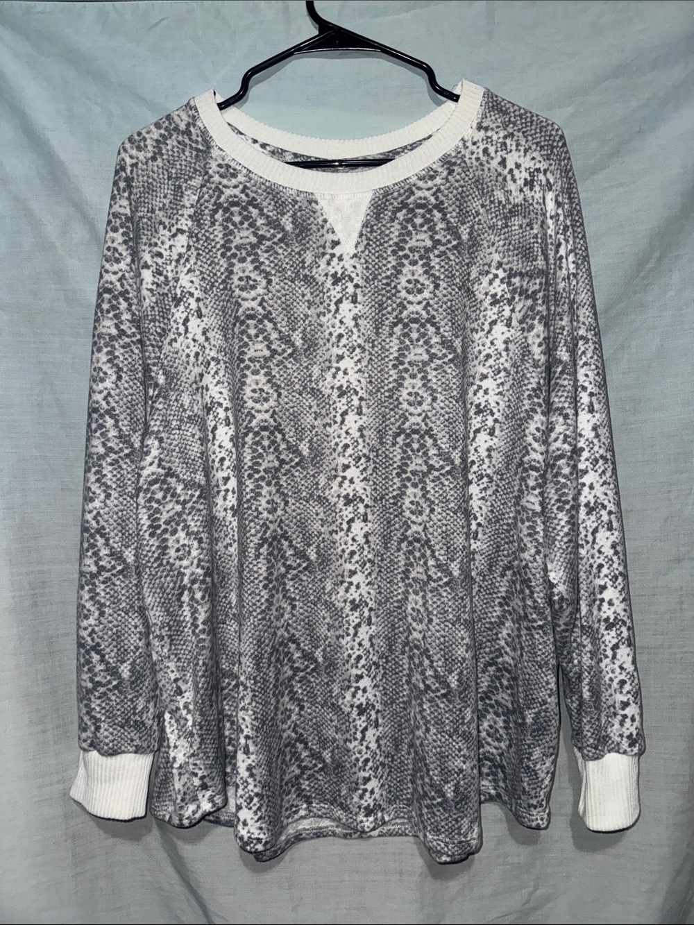 Snake Print Long Sleeve Soft Tee